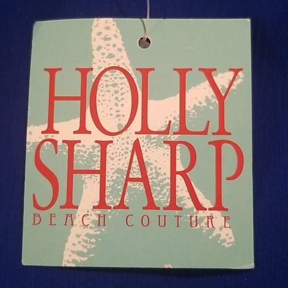 💕HOLLY SHARP💕 Halter Spaghetti Strap Swing Dress Royal Blue M Medium NWT - Picture 9 of 11